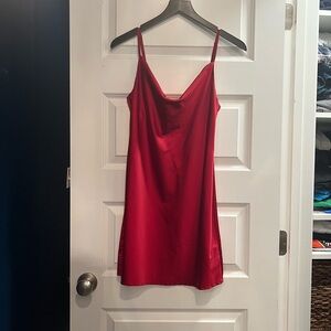 Elegant Red Slip Dress